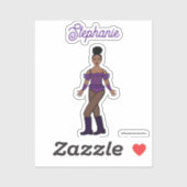 Et un nom Dancer Stickers Pierres violettes (Feuille)
