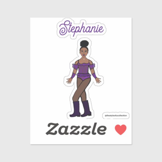 Et un nom Dancer Stickers Pierres violettes (Feuille)
