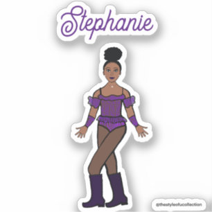 Et un nom Dancer Stickers Pierres violettes