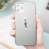 Et un nom Stickers Danseuse Bleues Pierres B (Téléphone)