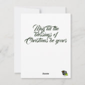 Et une perdrix dans une carte de Noël à plat (Dos)