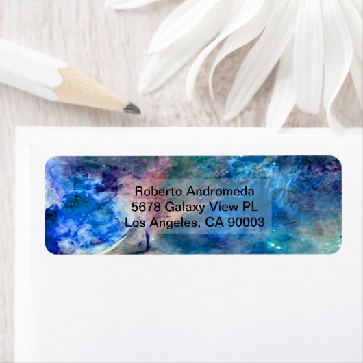 Eta Carinae Nebula Enhanced Blue, ZGOS-adres Etiket (Insitu)