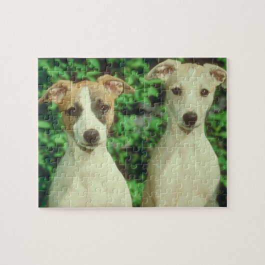 Étain et puzzle de chien de whippet (Horizontal)
