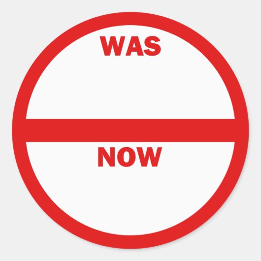 ÉTAIT - MAINTENANT Sticker de vente au détail (Devant)