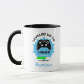 Étalé Usher Up Gamer Fun Glass Mug (Gauche)