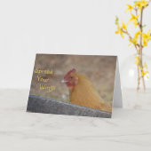Étalez Vos Ailes Poulet Bonne Carte Anniversaire (Fleur jaune)