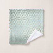 Étalons de sirène de Parties scintillant or Turquo (Gant de toilette)