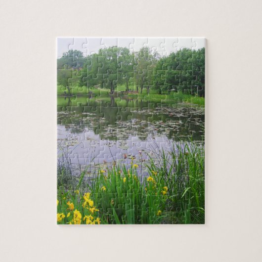 Étang dans le Puzzle du printemps (Vertical)