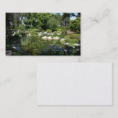 Étang de Koi de jardin et carte de visite japonais (Devant / Derrière)