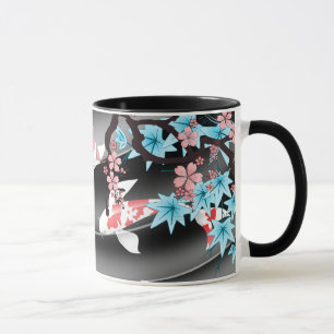 Étang de Koi - ressort - tasse de conception de