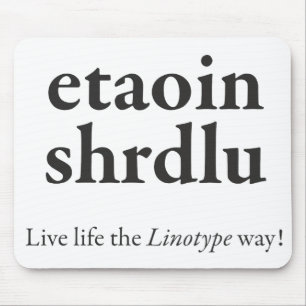 Etaoin Mouse Mat Muismat