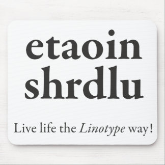 Etaoin Mouse Mat Muismat