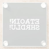 ETAOIN! SHRDLU! GLAZEN ONDERZETTER (Achterkant)