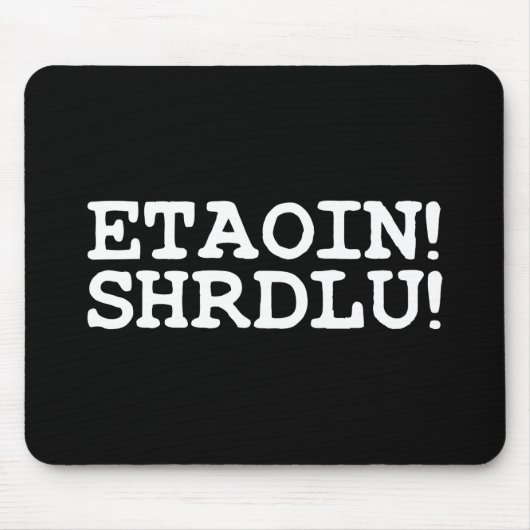 ETAOIN! SHRDLU! MUISMAT (Voorkant)