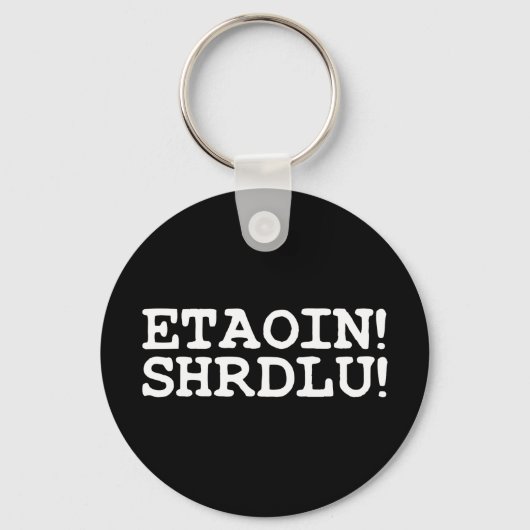 ETAOIN! SHRDLU! SLEUTELHANGER (Voorkant)