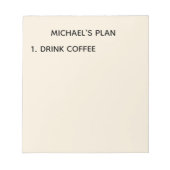 Étape 1 Bloc-notes (Devant)