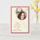 Étape-mère, ajouter une photo, carte d'anniversair (Fleur jaune)