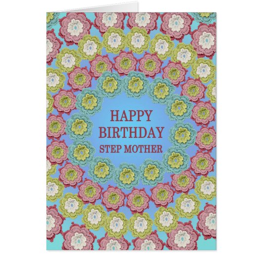 Étape Mère Anniversaire Crochet Fleurs (Devant)