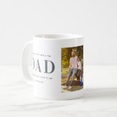 Étape papa | Trois photos Collage de café Mug (Devant gauche)