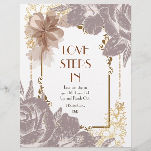 Étapes d'amour dans le papier personnalisé (Devant)