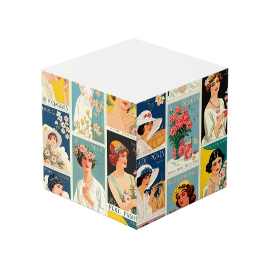 Étapes du cube de notes en floraison (Angle devant)