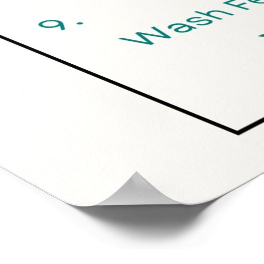 Étapes Wudu pour les enfants Poster le tableau de  (Coin)