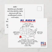 Etat américain de l'Alaska sur une carte et des in (Devant / Derrière)