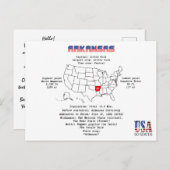 État américain de l'Arkansas sur une carte et une (Devant / Derrière)