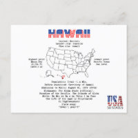 État américain d'Hawaï sur une carte et des inform