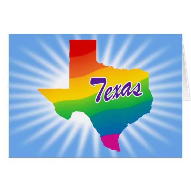 État arc-en-ciel du Texas (Devant horizontal)