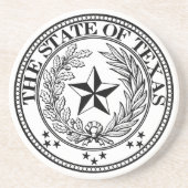 État de blanc de dessous de verre du Texas (Devant)