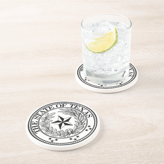 État de blanc de dessous de verre du Texas (Côté)