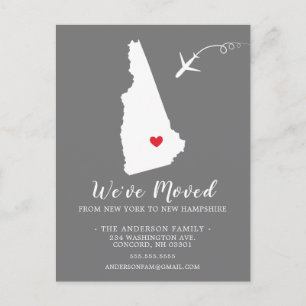 Etat de déménagement NOUVEAU HAMPSHIRE Carte posta