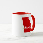 État De Géorgie En Forme De Mug Rouge (Devant droit)