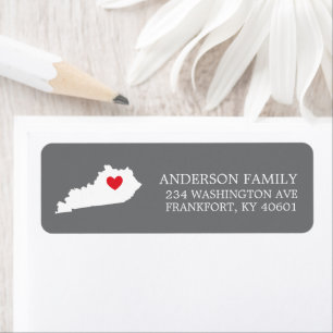 État de KENTUCKY Étiquette de l'adresse de retou