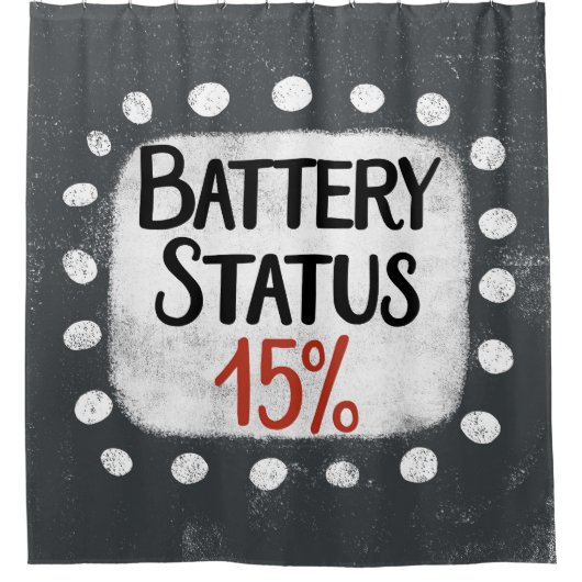 État de la batterie Rideau de douche 15 % (Devant)