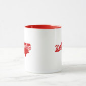 État De La Caroline Du Nord Forme Mug Rouge (Centre)
