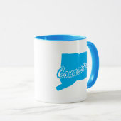 État De La Mug De Forme Connecticut (Devant droit)