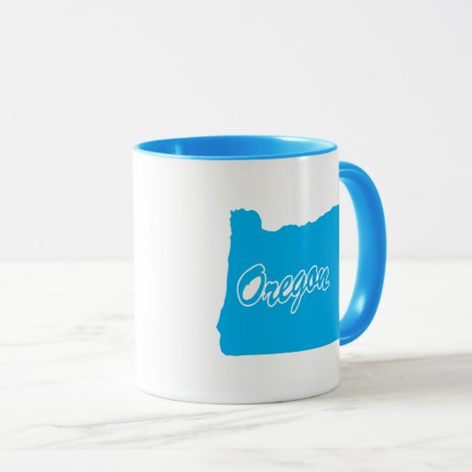 État De La Mug De Forme De L'Oregon (Devant droit)