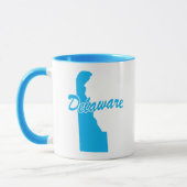 État De La Mug De Forme Du Delaware (Gauche)