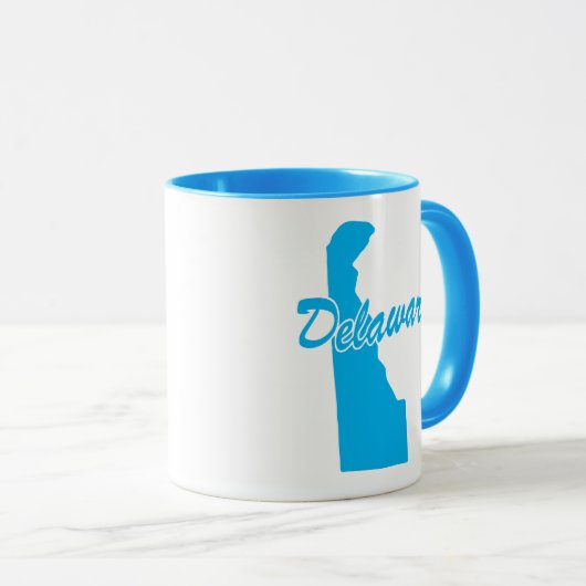 État De La Mug De Forme Du Delaware (Devant droit)