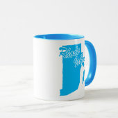 État De La Mug En Forme De Rhode Island (Devant droit)