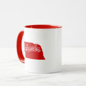 État De La Mug Rouge En Forme De Nebraska (Devant gauche)