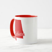 État De L'Alabama En Forme De Mug Rouge (Devant gauche)