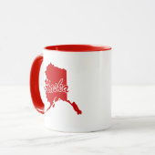 État De L'Alaska En Forme De Mug Rouge (Devant gauche)