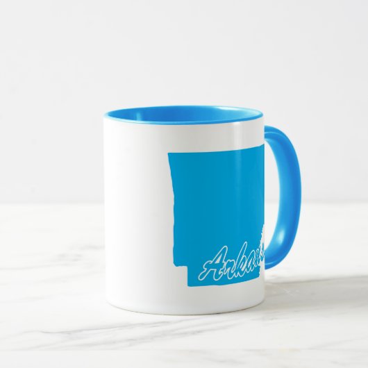 État De L'Arkansas Forme Mug (Devant droit)