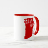 État De L'Île De Rhode Forme Mug Rouge (Devant droit)
