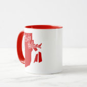 État De L'Île De Rhode Forme Mug Rouge (Devant gauche)