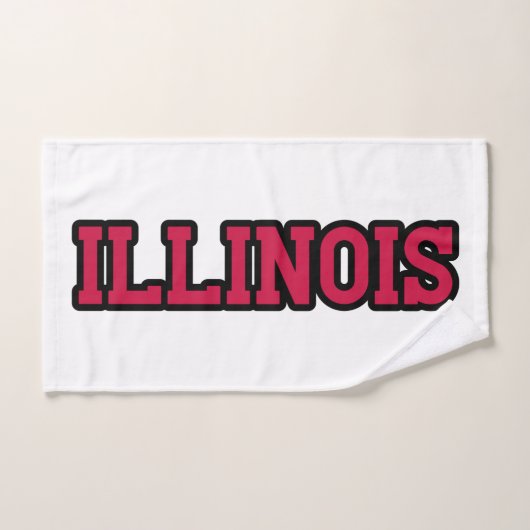 État De L'Illinois Fierté Personnalisé (Serviette à main)