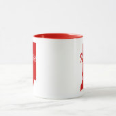 État De L'Indiana Forme Mug Rouge (Centre)